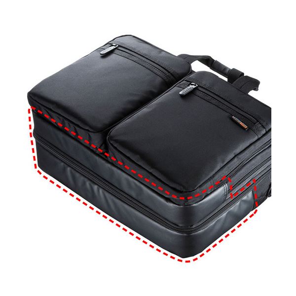 まとめ）3WAYビジネスバッグ(出張用) 15.6インチワイド対応 ブラック