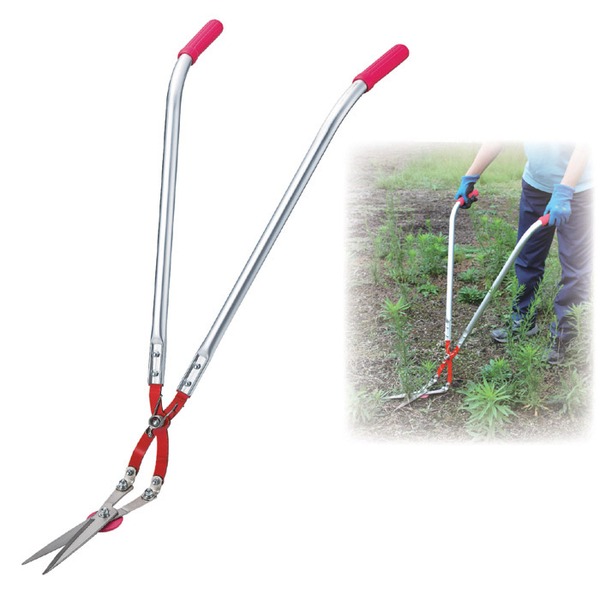 草刈り鋏 使用時約高さ78cm 刃先カバー付 アルミ 金属 スチール 草刈かっちゃん 立ったまま使える 日本製 国産 ガーデニング用品 園芸用品 送料無料の通販は 11,668円