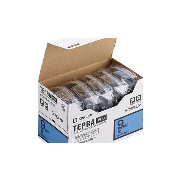 （まとめ）キングジム PROテープ カラーラベル（青） SC9B-5P【×3セット】 プロフェッショナルな仕事に彩りを添える 青い輝きが魅力のカラーラベル キングジムが贈るPROテープ 3セットでお得にGET 送料無料