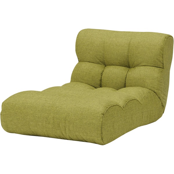 ソファー座椅子 (イス チェア) /フロアチェア (イス 椅子) 【フレッシュグリーン】 ワイドタイプ 41段階リクライニング 『ピグレットJrロング』 緑 送料無料の通販は 21,502円