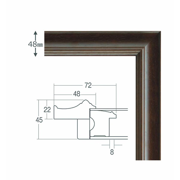 〔 油額 〕 油絵額 キャンバス額 木製油絵額 茶色油絵額 M6号 410×242mm ブラウン 額 額縁 フレーム 茶 多用途でシンプルなデザインの木製額縁 油絵やキャンバスに最適 ブラウンカラーのM6号（410×242mm）サイズ 茶 送料無料の通販は