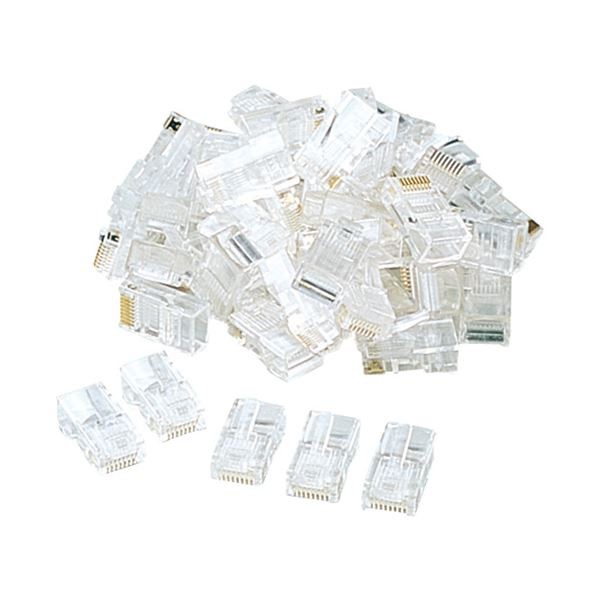 RJ-45コネクタより線用 ADT-RJ45-100 1パック(100個) DIYに最適なRJ-45コネクタ ワイヤー用途にピッタリのADT-RJ45-100 1パック(100個)が登場 自作派に大好評のアイテムで、手作りネットワークを楽しもう 送料無料の通販は