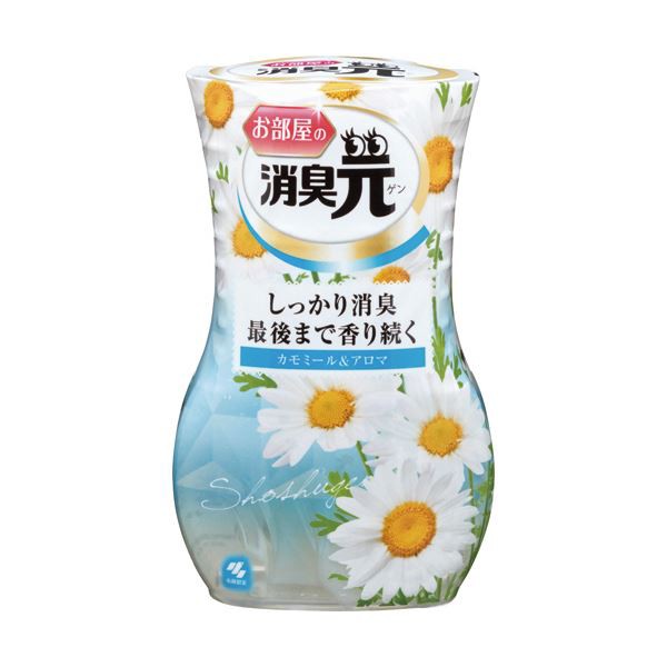 （まとめ）小林製薬 お部屋の消臭元 カモミール＆アロマ 400ml 1セット（5個） 【×3セット】 強力な消臭効果で、大きな部屋でもイヤなニオイを一掃 カモミール＆アロマの香りでリラックスも叶う、400mlの消臭元セット（5個）×3セット 送料無料の通販は