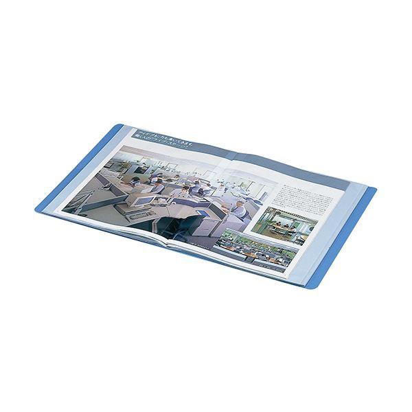 コクヨ クリヤーブック（固定式・サイドスロー）A4タテ 20ポケット 背幅10mm 青 ラ-810B 1セット（10冊） 送料無料の通販は