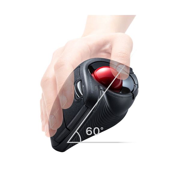 ワイヤレスエルゴトラックボール MA-WTB178BK ワイヤレスで快適な操作が可能なエルゴノミックデザインのトラックボール 手首の負担を軽減し、スムーズな操作性を実現 MA-WTB178BKを超える使い心地をお届けします 送料無料