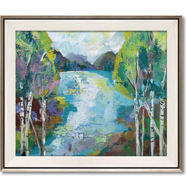 ユーパワー Gel加工 アートフレーム ジャネット・ヴェルテンテス 「バーチ ポンド」 魅惑のジェル加工アートフレーム、ジャネット・ヴェルテンテスの至高の作品『バーチ ポンド』 あなたの空間に奇跡の美を紡ぎます 送料無料の通販は
