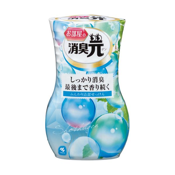 （まとめ）小林製薬 お部屋の消臭元 ふんわり清潔せっけん 400ml 1セット（5個） 【×5セット】 強力な消臭効果で、大きな部屋でも快適な空間へ ふんわり清潔な香りが広がる、新感覚の消臭アイテム 送料無料の通販は 13,224円