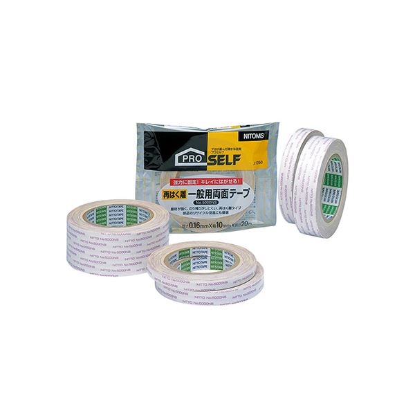 (まとめ) ニトムズ 再剥離一般両面テープ 5000NS 30mm×20m J1380 1巻 【×10セット】 送料無料の通販は