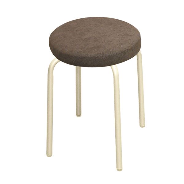 スタッキングチェア (イス 椅子) 【同色4脚セット ブラウン×ミルキーホワイト】 幅305mm 日本製 国産 金属 スチール パイプ 白 茶 送料無料の通販は 28,977円