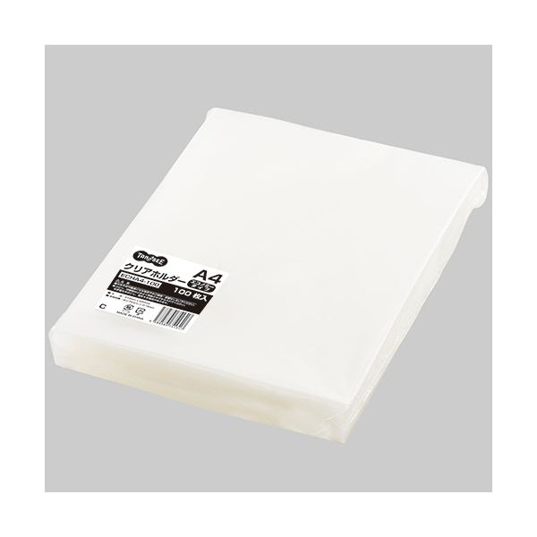 TANOSEE クリアホルダーエコノミータイプ A4 厚さ0.15mm 1セット(3000枚:100枚×30パック) 送料無料 21,933円