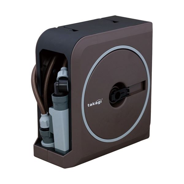タカギ ホースリールセット NANONEXT 20m ブラウン RM1220BR 1台 茶 収納も簡単 スペースを節約 コンパクトなホースリールセット 20mの使いやすいブラウンカラー 茶 送料無料の通販は 8,189円