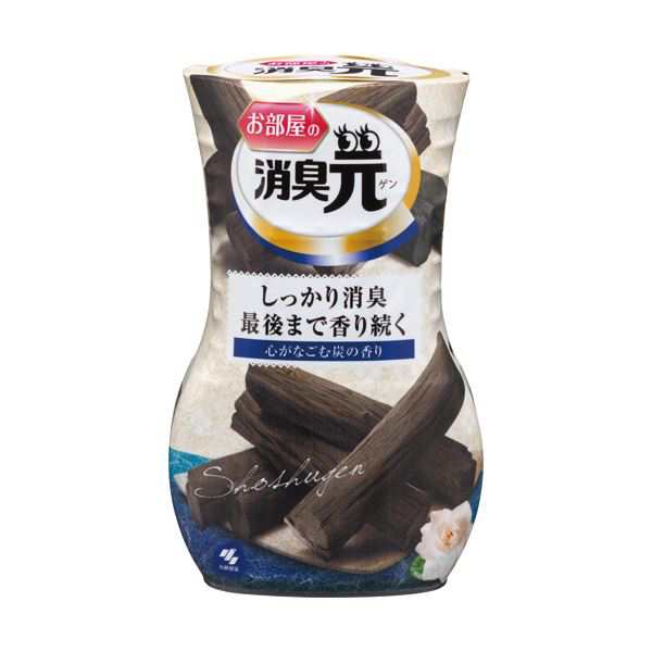 （まとめ）小林製薬 お部屋の消臭元 心がなごむ炭の香り 400ml 1セット（5個） 【×5セット】 強力な消臭効果で、大きな部屋でも快適に 心地よい炭の香りで癒される、まとめてお得なセット 400ml×5個で、イヤなニオイを徹底的に消臭します 送料無料の通販は