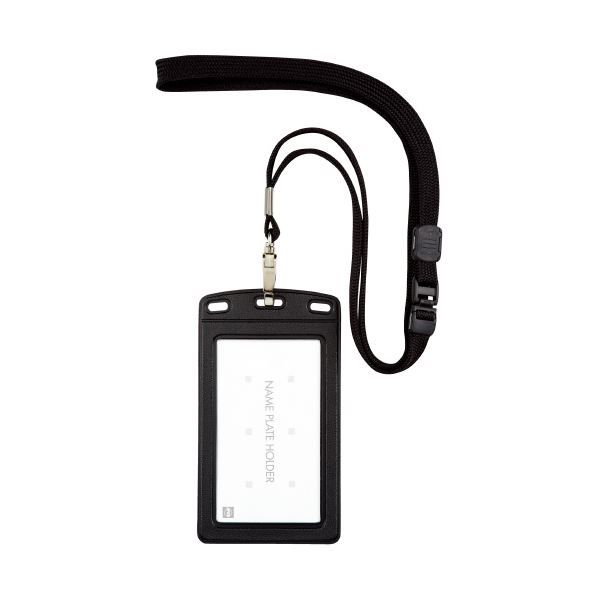 （まとめ）オープン工業 吊下名札レザー調 タテ NL-20P-BK 黒（×20セット） 送料無料の通販は