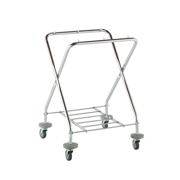 BM ダストカー 運搬カート フレーム 小 φ75キャスター バンパー付 折りたたみ ダストカート 集積カート 洗濯物運搬 ゴミ回収 送料無料の通販は