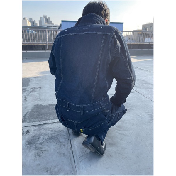 SIGNET シグネット 整備 DIY向け 長袖 作業用 つなぎ服 デニム素材 L