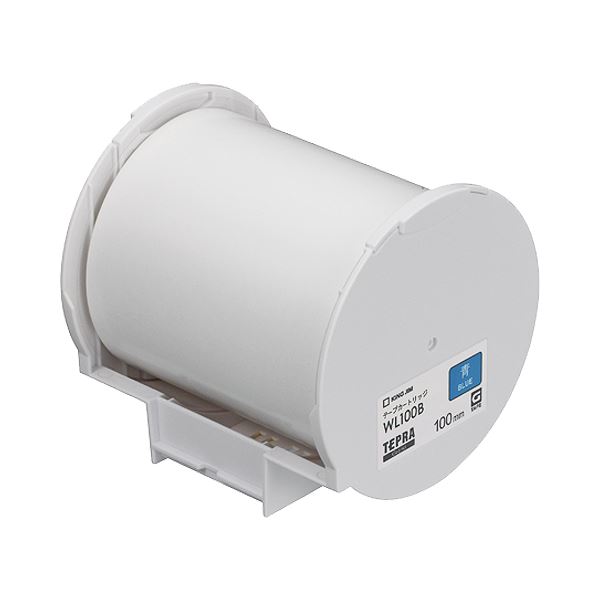 (まとめ）キングジム テプラ Grand テープカートリッジ 100mm 青 WL100B 1個【×3セット】 送料無料