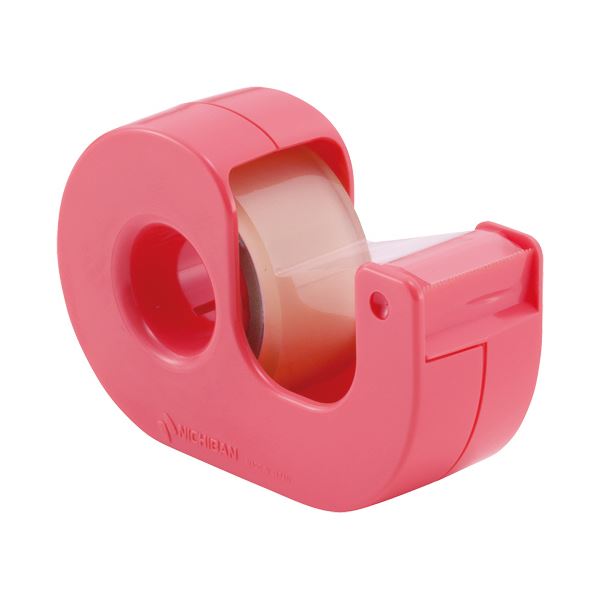 （まとめ）ニチバン セロテープ（まっすぐ切れるタイプ） 小巻カッター付 18mm×8m レッド CT-18DCR 1個 【×50セット】 赤 送料無料の通販は