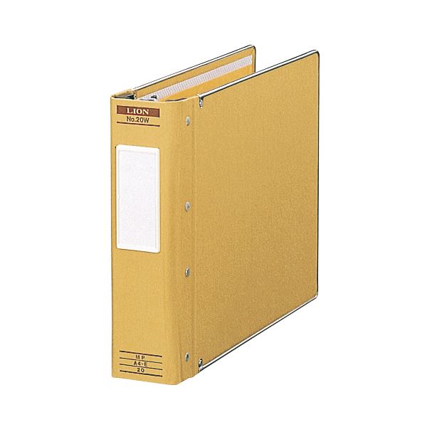 ライオン事務器 バインダー（MP式）A4ヨコ 20穴 350枚収容 総布貼り No.20W 1冊 【×10セット】 送料無料の通販は