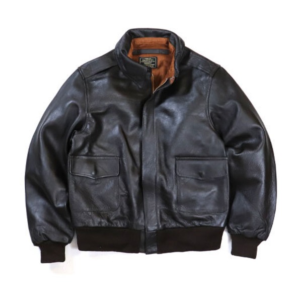 アメリカ軍 A2 レザージャケット 44 ダークブラウン レプリカ 米軍 ミリタリーウェア ミリタリージャケット 軍モノ 茶