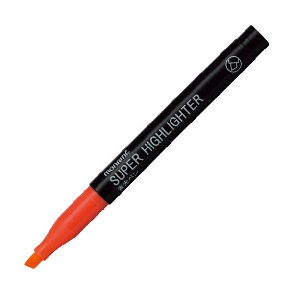 （まとめ） モナミ 蛍光ペン SUPERHIGHLIGHTER 橙 18403 1本 【×100セット】 輝く太陽のような蛍光ペン 驚異のSUPERHIGHLIGHTER 鮮やかなオレンジで目を引く 一本で100倍楽しめる 【×100セット】 送料無料の通販は