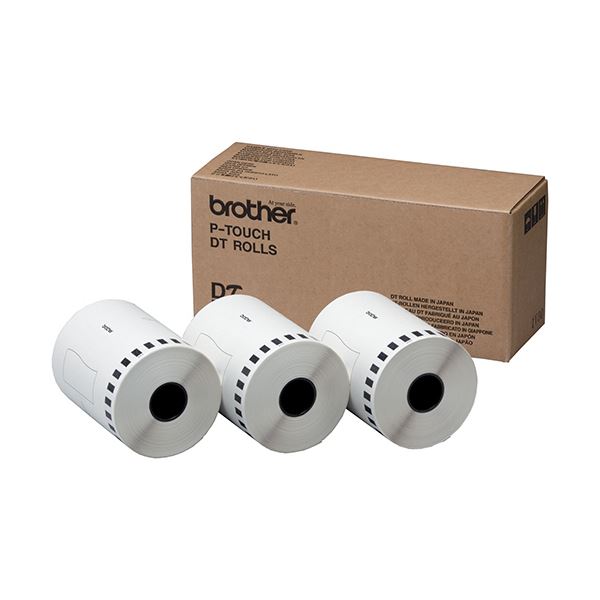 ブラザー ピータッチ DTテープ長尺紙テープ 102mm幅×30.48m巻 白/黒文字 DT-243 1パック（3本） 送料無料