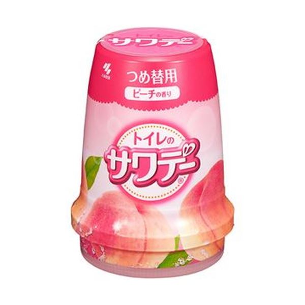 （まとめ）小林製薬 サワデー気分はじけるピーチの香り つめ替用 140g 1個【×50セット】 香り満載 トイレの芳香消臭剤 ピーチの香りで心地よさ倍増 つめ替え用140g×50個セット 送料無料の通販は