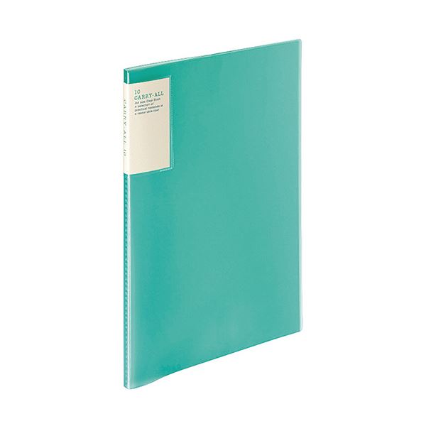 （まとめ）コクヨ クリヤーブック（キャリーオール）固定式・背ポケット A4タテ 10ポケット 背幅9mm 緑 ラ-5002G 1セット（6冊）【×5セット】 送料無料の通販は