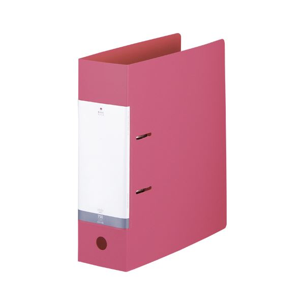 （まとめ） LIHIT LAB リクエスト D型リングファイル A4タテ型 背幅88mm 赤 【×5セット】 送料無料の通販は