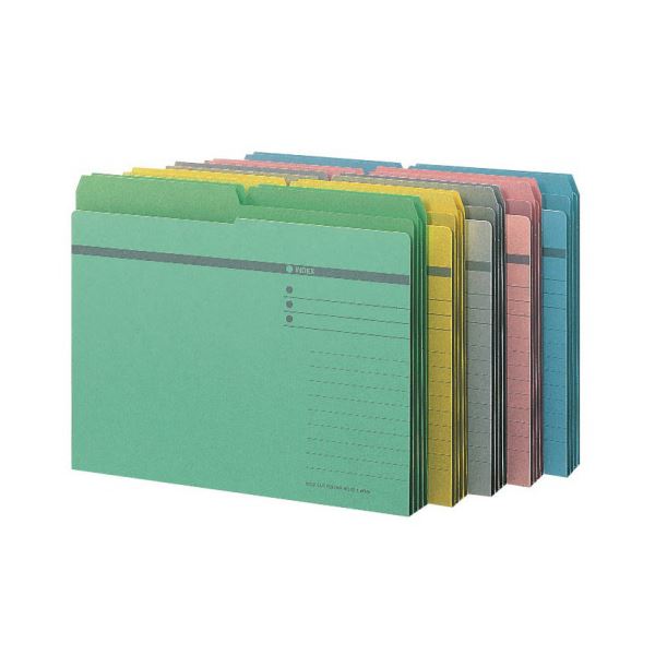 (まとめ) ライオン事務器 ハーフカットフォルダーA4判 灰 No.42-20P 1パック(20冊) 【×10セット】 送料無料