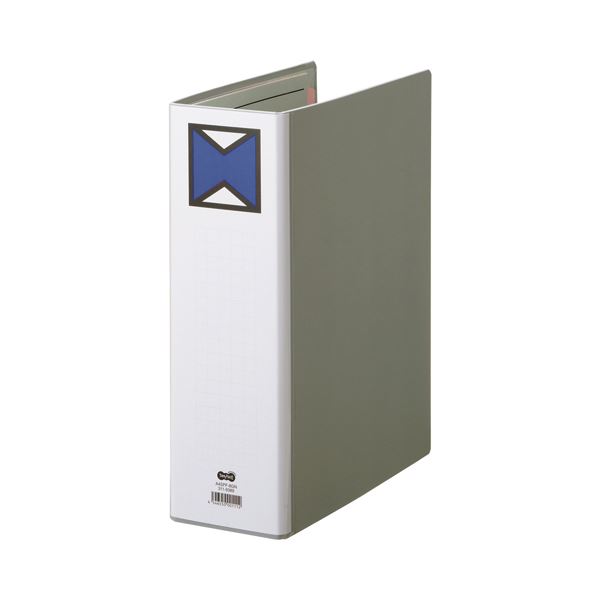 (まとめ) TANOSEE パイプ式ファイル 片開き A4タテ 800枚収容 背幅96mm グレー 1冊 【×10セット】 送料無料