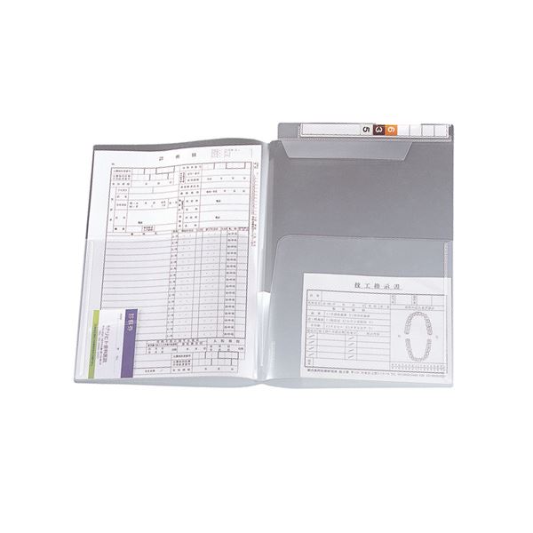 リヒトラブ カルテフォルダー フラップ付ダブル 横型 A4 HK2004 1セット(500枚:100枚×5箱) 便利なフラップ付きダブル横型A4サイズのカルテフォルダー 大容量で使い勝手も抜群、効率的なカルテ管理を実現します 送料無料の通販は