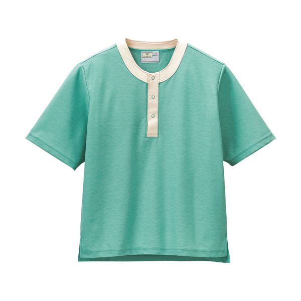 トンボ 半袖シャツ クレープ防縮ニットエメラルドグリーン Lサイズ CR811-46-L 1着 緑 送料無料