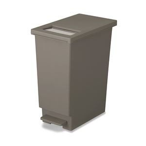 〔6個セット〕 ゴミ箱 ダストボックス 約幅26.5cm 45L ブラウン ユニード プッシュ＆ペダル 45S リビング オフィス 事務用 店舗 茶 送料無料