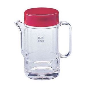 〔30個セット〕 ソース差し 106×75×137mm 容量320ml レッド 丈夫 安定感 ノーブル とんかつ ソース入れ キッチン 台所 店舗 飲食店 赤 送料無料