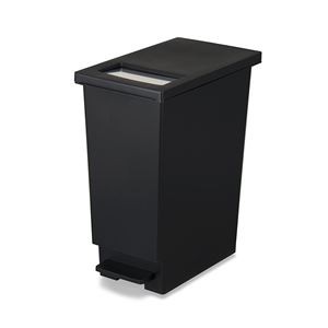 〔6個セット〕 ゴミ箱 ダストボックス 約幅26.5cm 45L ブラック ユニード プッシュ＆ペダル 45S リビング オフィス 事務用 店舗 黒 送料無料