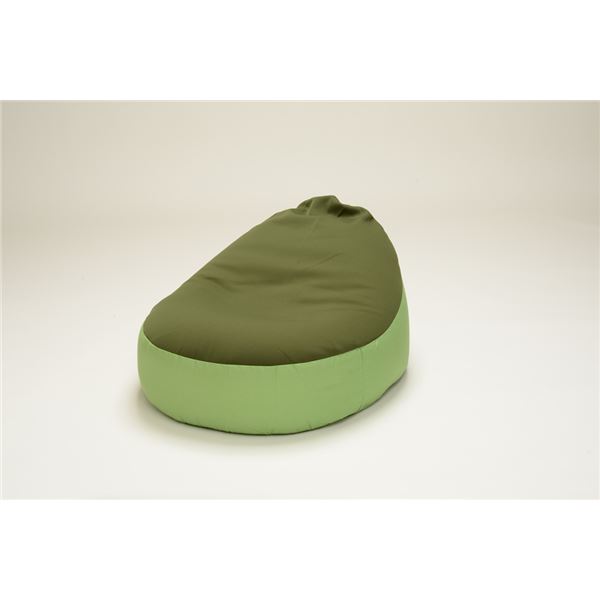 コンパクト ビーズクッション/ローソファ 低い フロアタイプ ロータイプ フロアソファ ー 【1人掛け グリーン】 極小1ｍｍビーズ 日本製 国産 緑 送料無料の通販は 6,528円