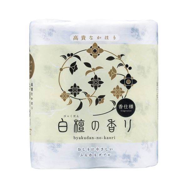 （まとめ）四国特紙 トイレットペーパー 白檀の香り ダブル 芯あり 30m 1パック（4ロール） 【×10セット】 送料無料の通販はトイレットペーパー