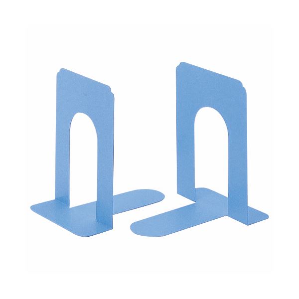 ライオン事務器 ブックエンド T型 中 ライトブルー NO.6 1セット（20枚：2枚×10組） 青
