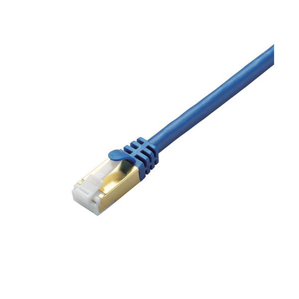 【5個セット】 LANケーブル 配線 /CAT7準拠/爪折れ防止/1m/メタリックブルー LD-TWST/BM10X5 青 送料無料の通販は