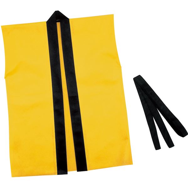 （まとめ）カラー不織布ハッピ子供用袖無 S 黄【×20セット】 カラフルな不織布で作られた子供用袖なしハッピ Sサイズが20セット 元気いっぱいの黄色で、子供たちの笑顔を引き出すアイテム 送料無料の通販は 7,627円