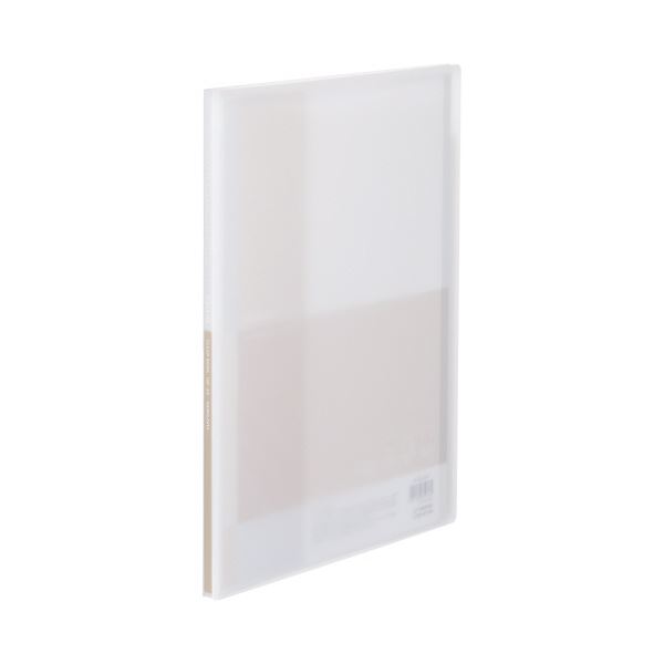 （まとめ）コクヨ クリヤーブック（Glassele） 固定式 A4タテ 10ポケット オフホワイト ラ-GL10W 1冊 【×50セット】 白 送料無料