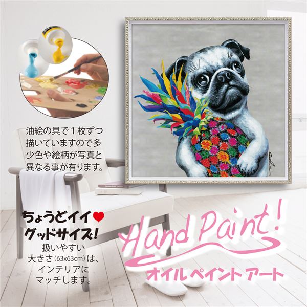 ユーパワー オイルペイントアートフレーム Mサイズ 「カラフル