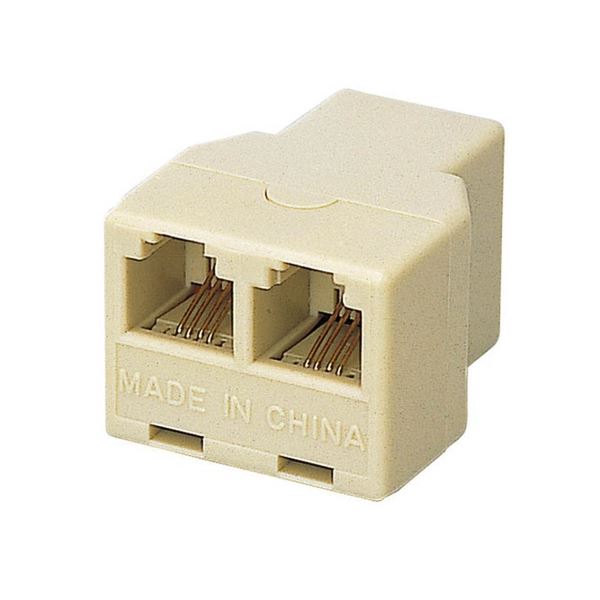 (まとめ) モジュラ2分岐延長アダプタ 6極4芯 ベージュ AD-MJFBE 1個 【×30セット】