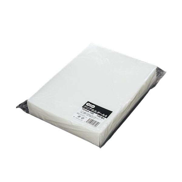 TANOSEE クリアホルダー A4 クリア 1セット（600枚：100枚×6パック） ラベルを簡単に貼れる クリアなA4サイズのホルダー600枚セット パッケージもスッキリ 送料無料の通販は 7,441円