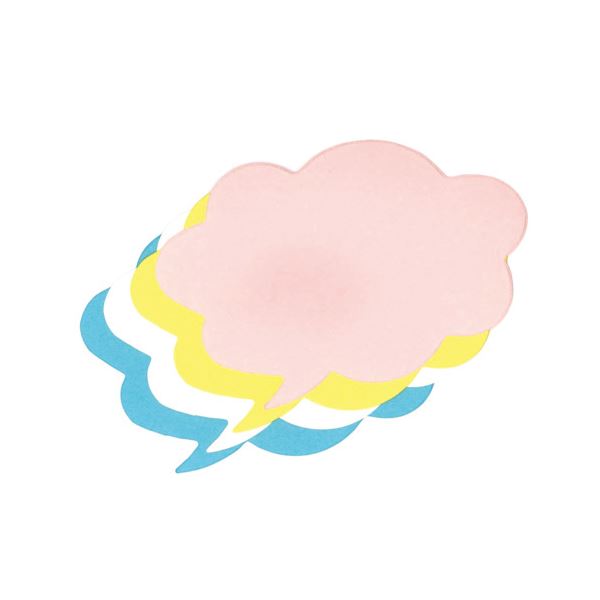 （まとめ）hanaoka ダイカットペーパーM 吹きだしクラウド【×20セット】 クラウドの吹きだしで彩る、ダイカットペーパーMの魅力が満載 20セットでお得にGET 送料無料の通販は