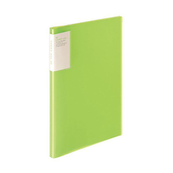 （まとめ）コクヨ クリヤーブック（キャリーオール）固定式・背ポケット A4タテ 20ポケット 背幅13mm 黄緑 ラ-5001LG 1セット（6冊）【×2セット】 送料無料の通販は 6,930円