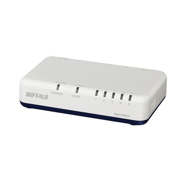 バッファロー Giga対応スイッチングハブ プラスチック筐体 電源外付けモデル 5ポート ホワイト LSW6-GT-5EP/WH 1台 白 送料無料の通販は