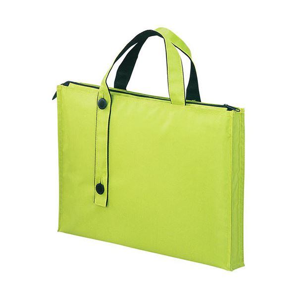 （まとめ）リヒトラブ キャリングバッグ2ウェイタイプ B4 縦300×横400×厚さ50mm 黄緑 A-7650-6 1個【×3セット】 送料無料の通販は