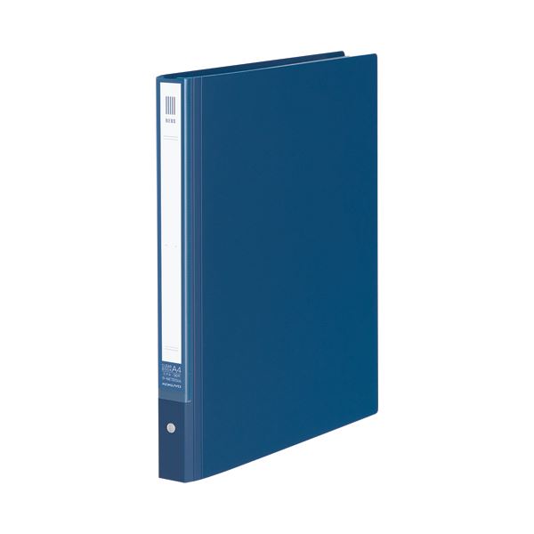 （まとめ）コクヨ クリヤーブック（NEOS） 替紙式 A4タテ 30穴 10ポケット付属 背幅27〜40mm ネイビー ラ-NE720DB1冊【×5セット】 送料無料の通販は