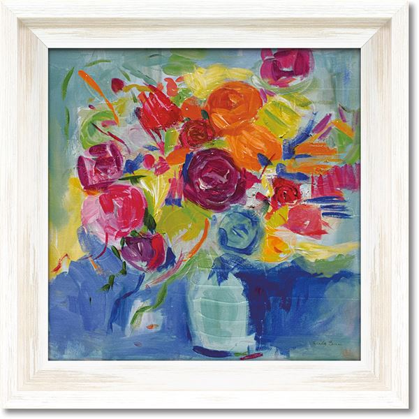 ファリダ・ザマン Gel加工 アートフレーム 「マティスフローラル」 魅惑のジェル加工アートフレーム『マティスフローラル』、あなたの空間に芸術的な輝きを与える 送料無料